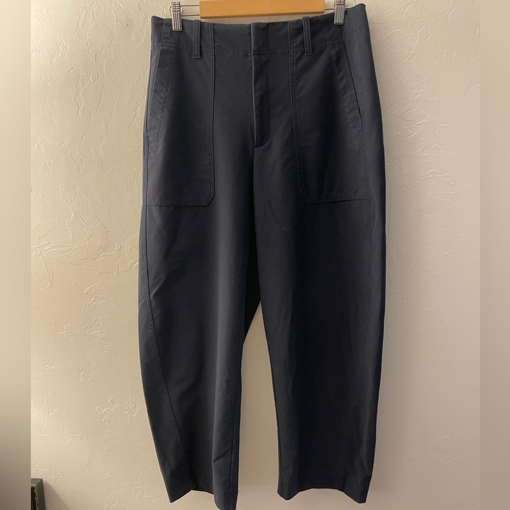 Athleta Navy High-Rise Cropped Wide-Leg Pants